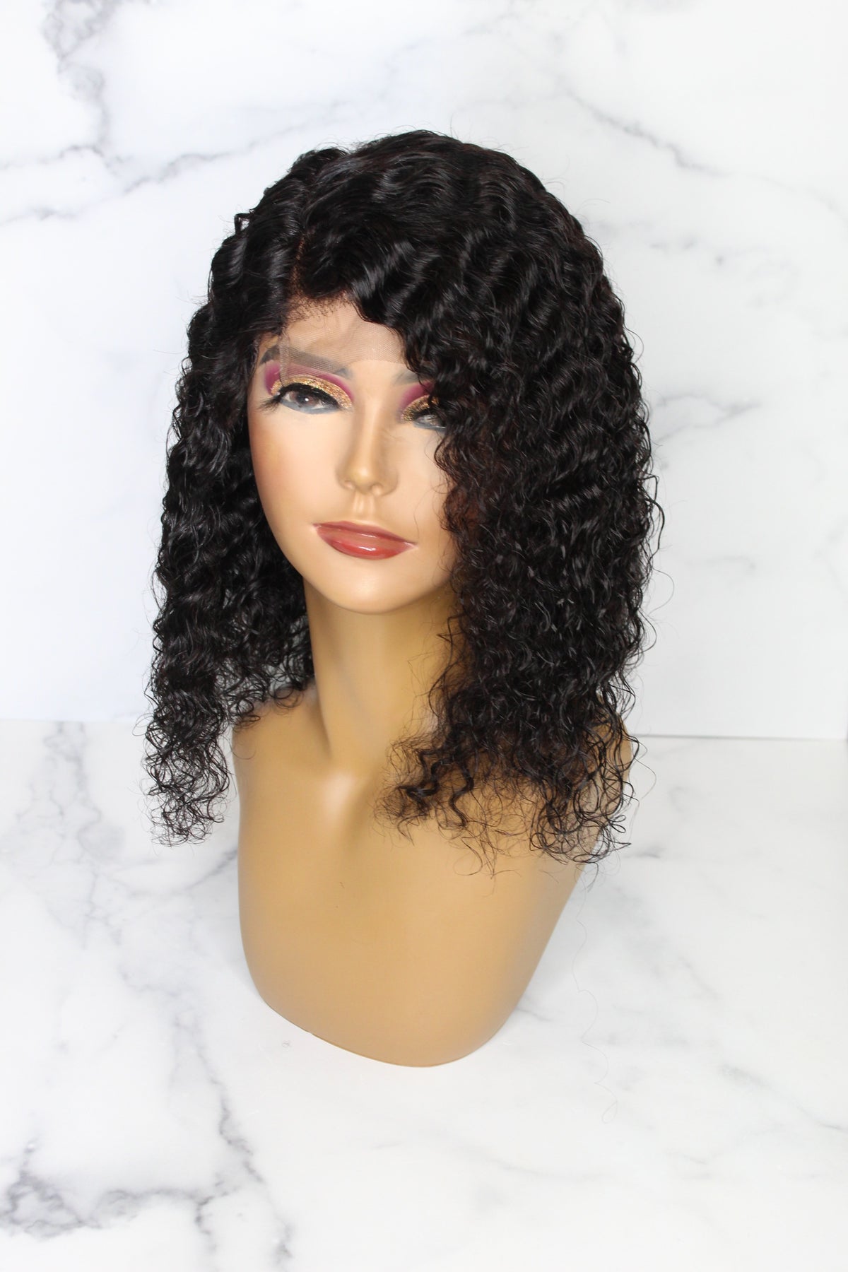 5x5 Transparent Lace Closure Deep Wave Wig