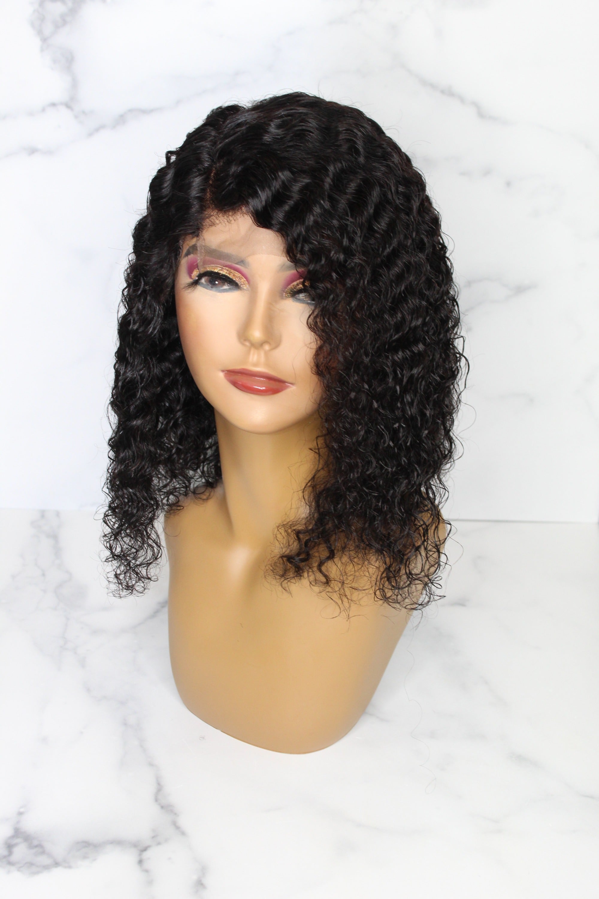 5x5 Transparent Lace Closure Deep Wave Wig