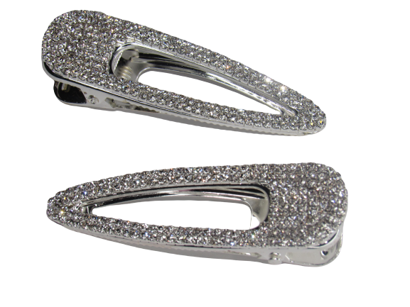 RHINESTONE HAIR CLIPS 2PC