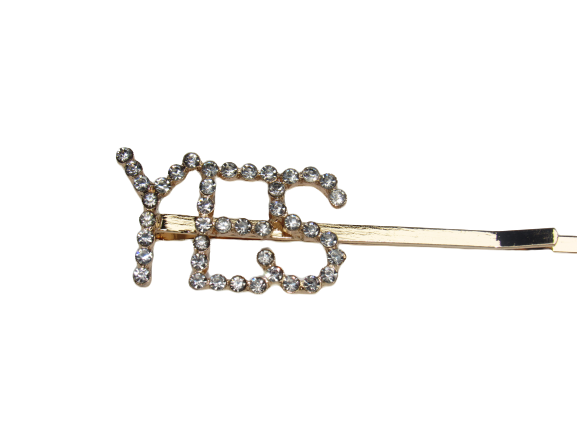 Rhinestone Bobby Pins with Statement Words and Phrases
